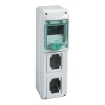 Распределительный шкаф Schneider Electric KAEDRA, 5 мод., IP65, навесной, пластик, зеленая дверь