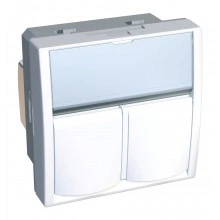 Розетка компьютерная 2xRJ45 Cat.6 Schneider Electric ALTIRA, белый