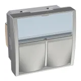 Розетка двойная компьютерная RJ45 Cat.5 Schneider Electric ALTIRA, металлик