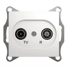 Schneider Electric GSL000194 Розетка ТВ-FM, одиночная, белый, Glossa