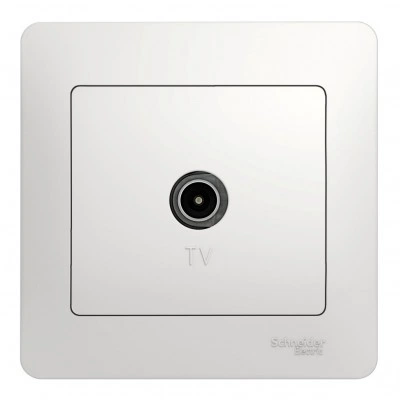 Розетка TV Schneider Electric GLOSSA, одиночная, белый Розетка TV Schneider Electric GLOSSA, одиночная, белый