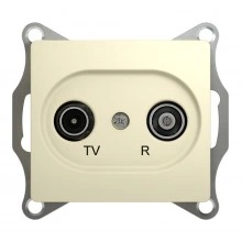 Schneider Electric GSL000294, ТВ-розетка TV-FM, одиночная, бежевый