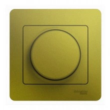 Светорегулятор поворотно-нажимной Schneider Electric GLOSSA, 600 Вт, фисташковый