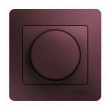 Светорегулятор поворотно-нажимной Schneider Electric GLOSSA, 600 Вт, баклажановый