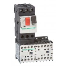 Реверсивный пускатель Schneider Electric TeSys GV2ME 1.6А, 0.55кВт 400/24В