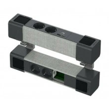 US+ Блок на струбцинах Верх(2хРоз+2USB A//C) Низ(2хРоз+место д//RJ) антр//сер.ткань