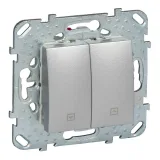 Schneider Electric MGU5.207.30ZD, выключатель для жалюзи Unica Top, кнопочный, алюминий