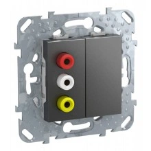 3-RCA коннектор, графит