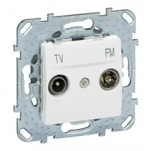 Schneider Electric MGU5.453.18ZD розетка TV-FM проходная, белый