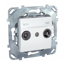 Schneider Electric MGU5.455.18ZD ТВ-розетка оконечная, белая