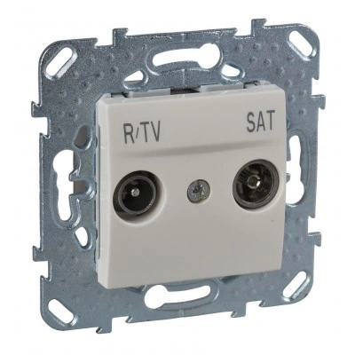 Розетка TV-FM-SAT Schneider Electric UNICA, проходная, бежевый Розетка TV-FM-SAT Schneider Electric UNICA, проходная, бежевый