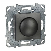 Светорегулятор поворотно-нажимной Schneider Electric UNICA TOP, 400 Вт, графит