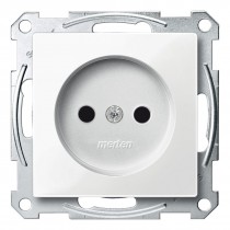 Розетка Schneider Electric MERTEN SYSTEM M, скрытый монтаж, со шторками, белый, MTN2000-0319