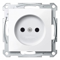 Розетка Schneider Electric MERTEN SYSTEM M, скрытый монтаж, со шторками, активно-белый, MTN2000-0325