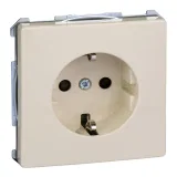 Розетка Schneider Electric MERTEN SYSTEM DESIGN, скрытый монтаж, с заземлением, со шторками, бежевый