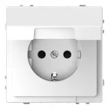 Розетка Schneider Electric MERTEN D-LIFE, скрытый монтаж, с заземлением, с крышкой, белый