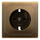 Schneider Electric Merten Antique MTN2330-4143 накладка на розетку, латунь, 1 пост