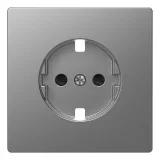Schneider Electric Merten D-Life MTN2330-6036, нержавеющая сталь, шторки, заземление