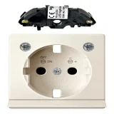 Schneider Electric MERTEN SYSTEM M накладка на розетку MTN2334-0344 (с заземлением, со шторками, бежевый)