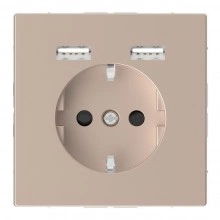 Schneider Electric MTN2366-6051 розетка с USB, скрытый монтаж, шампань