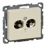 Розетка Schneider Electric MERTEN SYSTEM M, скрытый монтаж, с заземлением, бежевый
