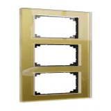 Рамка 3 поста Schneider Electric MERTEN M-ELEGANCE, золотой, MTN4030-3241