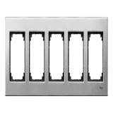 Рамка 5 постов Schneider Electric Merten M-ELEGANCE, платиновое серебро, MTN403560