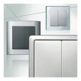 Schneider Electric MTN412546, клавиша двойная, Merten System Design, нержавеющая сталь