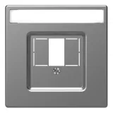 Schneider Electric Merten D-LIFE MTN4250-6036 - накладка на информационную розетку, нержавеющая сталь