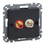 Schneider Electric MTN4350-0414 аудио-розетка, антрацит