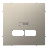 Schneider Electric Merten D-Life накладка на USB-розетку MTN4367-6050, никель