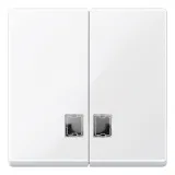 Клавиша двойная Schneider Electric MERTEN SYSTEM M, активно-белый