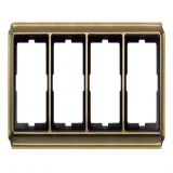 Рамка 4 поста Schneider Electric MERTEN ANTIQUE MTN483443, античная латунь