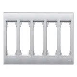 Рамка 5 постов Schneider Electric MERTEN M-PLAN, алюминий MTN486560