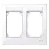 Рамка 2 поста Schneider Electric MERTEN M-PLAN, горизонтальная, активно-белый