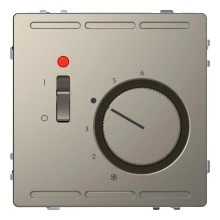 Термостат комнатный Schneider Electric MERTEN D-LIFE, с датчиком, никель MTN5760-6050
