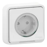 Розетка Schneider Electric MUREVA STYL, скрытый монтаж, с заземлением, со шторками, белый, MUR39132