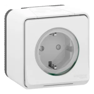 Розетка Schneider Electric MUREVA STYL, открытый монтаж, с заземлением, со шторками, белый, MUR39206 (ШНАЙДЕР) Розетка Schneider Electric MUREVA STYL, открытый монтаж, с заземлением, со шторками, белый, MUR39206 (ШНАЙДЕР)