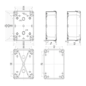 ПЛАСТ.КОРОБКА 192x164x87 PK-UL IP66 (ШНАЙДЕР) ПЛАСТ.КОРОБКА 192x164x87 PK-UL IP66 (ШНАЙДЕР)