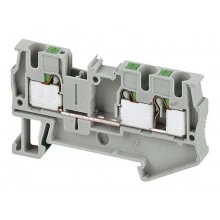 Клеммник втычной проходной Schneider Electric Linergy TR 4 мм², серый, NSYTRP43