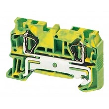 Пружинная клемма для заземления Schneider Electric TERMINAL 4 мм², желто-зеленый, NSYTRR42PE