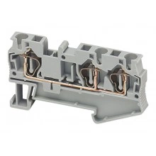 Клеммник пружинный проходной Schneider Electric Linergy TR 4 мм², серый, NSYTRR43