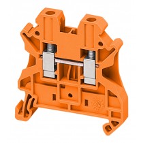 Клеммник винтовой проходной Schneider Electric Linergy TR 4 мм², оранжевый, NSYTRV42AR