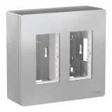 Schneider Electric UNICA SYSTEM+ Блок открытой установки 2x2, алюминий, NU122430