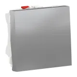 Schneider Electric NU320630, кнопочный выключатель Unica Modular, 1 клавиша, 10 А, 2 модуля, алюминий