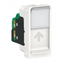 Розетка компьютерная RJ45 Cat.5 Schneider Electric UNICA MODULAR, белый