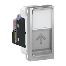 Розетка компьютерная RJ45 Cat.6 Schneider Electric UNICA MODULAR, алюминий