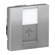 Розетка компьютерная RJ45 Cat.6 Schneider Electric UNICA MODULAR, алюминий