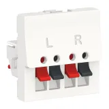 Schneider Electric NU348618 аудио-розетка, 2 модуля, белая, Unica Modular