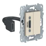Schneider Electric UNICA NEW NU543044, HDMI, бежевый